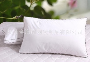 批發采購枕芯、保健枕-工廠直銷 黑邊立體枕頭全棉枕頭枕芯 單人羽絲絨枕 秋季冬季.